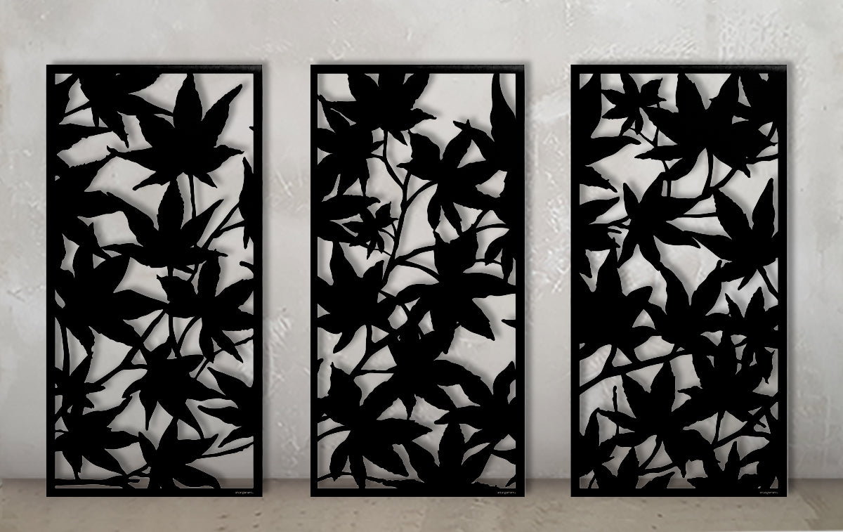 Maple Leaf Screen Triptych
