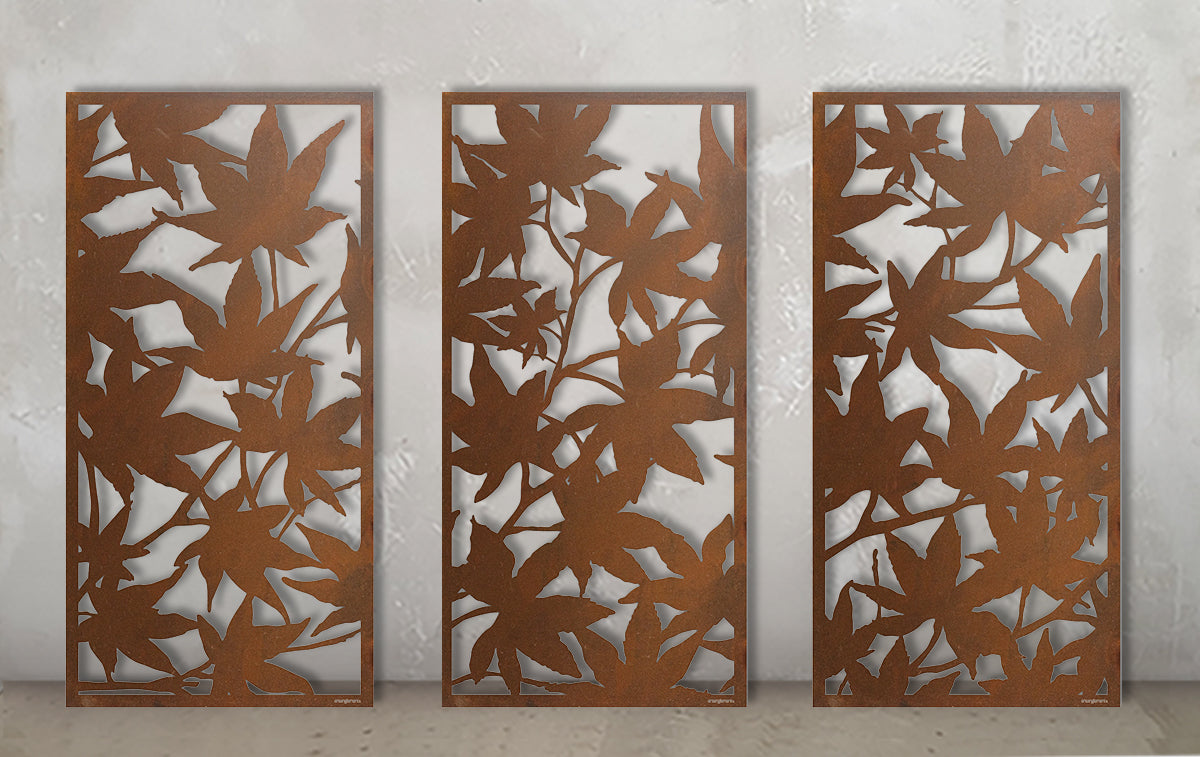 Maple Leaf Screen Triptych