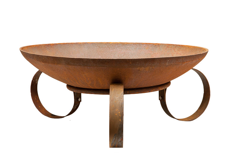 Ring Fire Pit Base and Cast Iron Fire Pit Bowl
