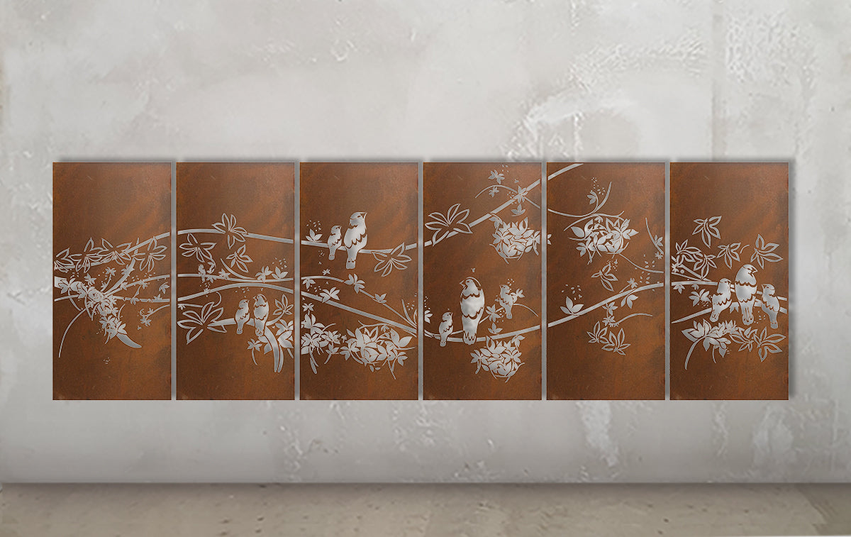 Tropical Bird Sequence – Metal Wall Art