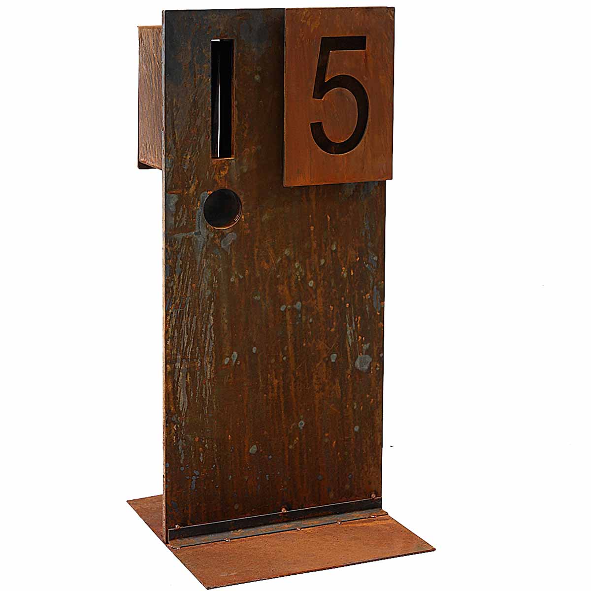 Numbered Letterbox- Corten steel