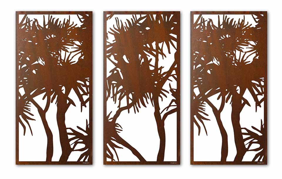 Pandanus Screen Triptych
