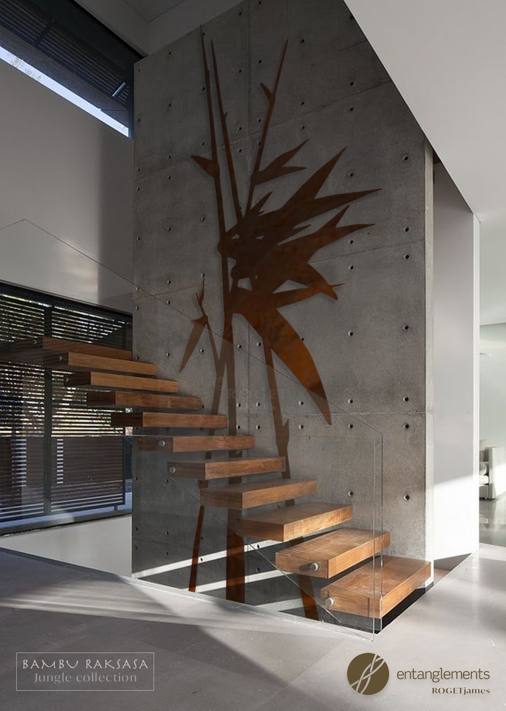 Bamboo Metal Wall Art