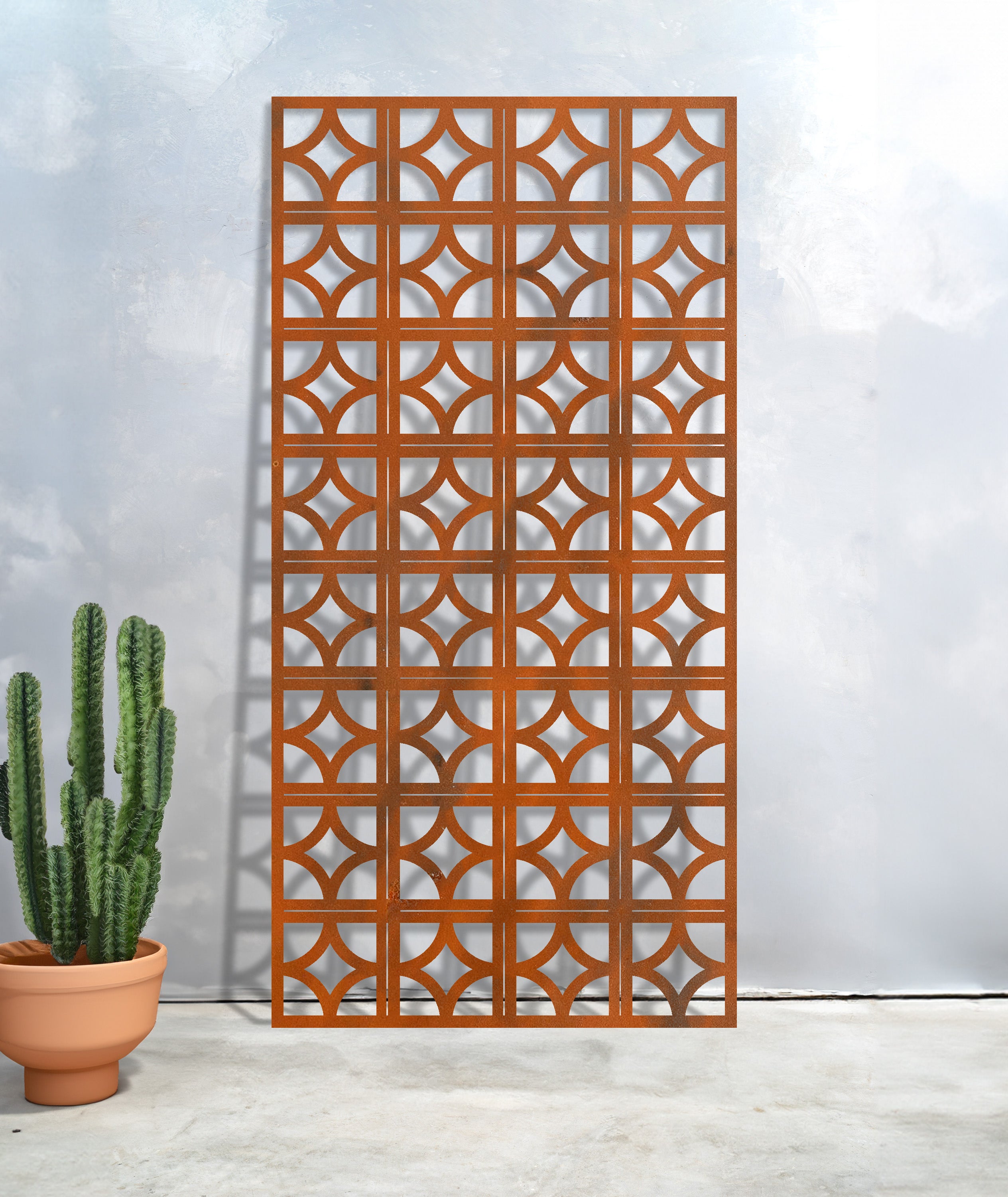 Breeze Block Star Decorative Screen | Entanglements Metal Art