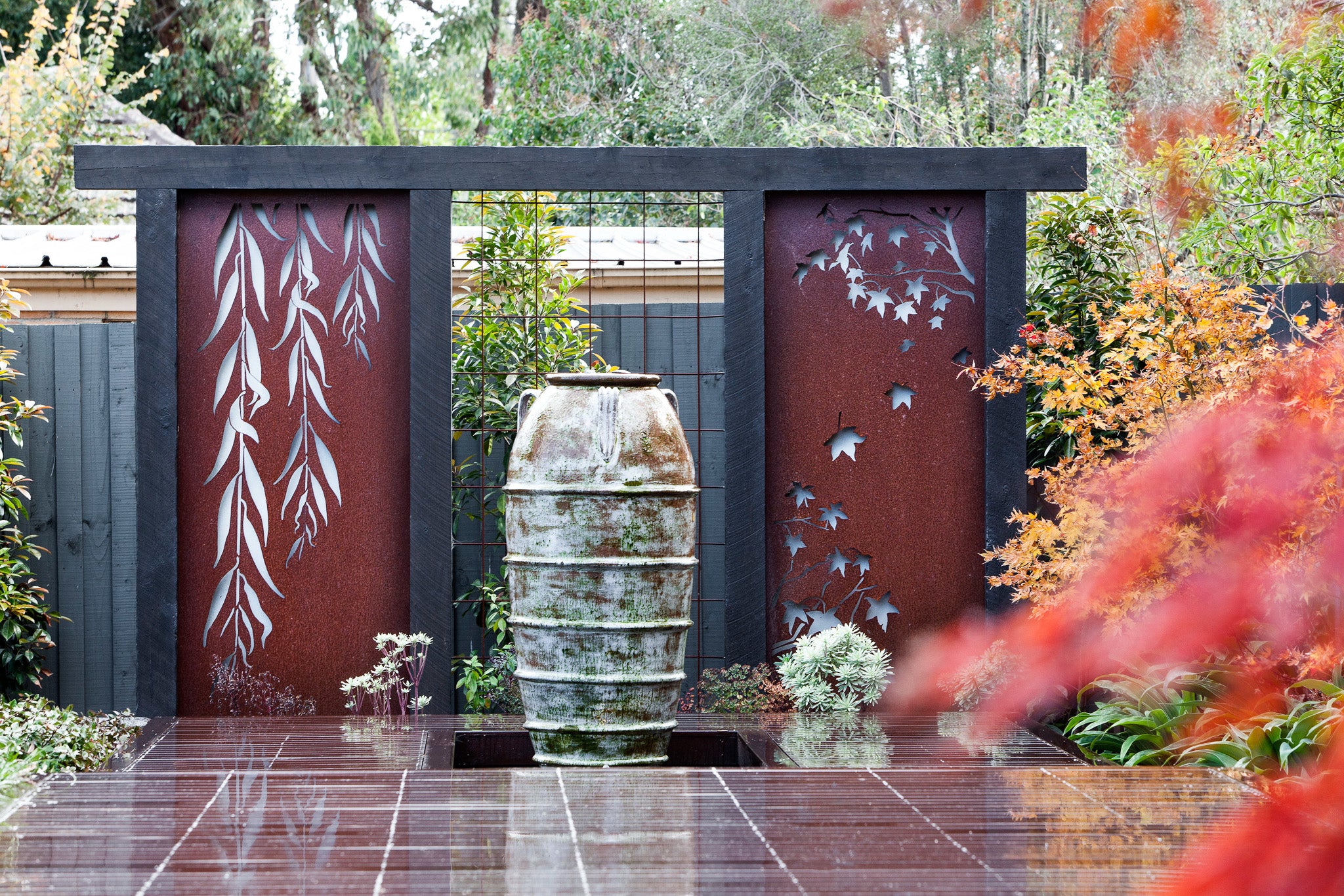 Entanglements Metal Art Garden Bamboo Screen