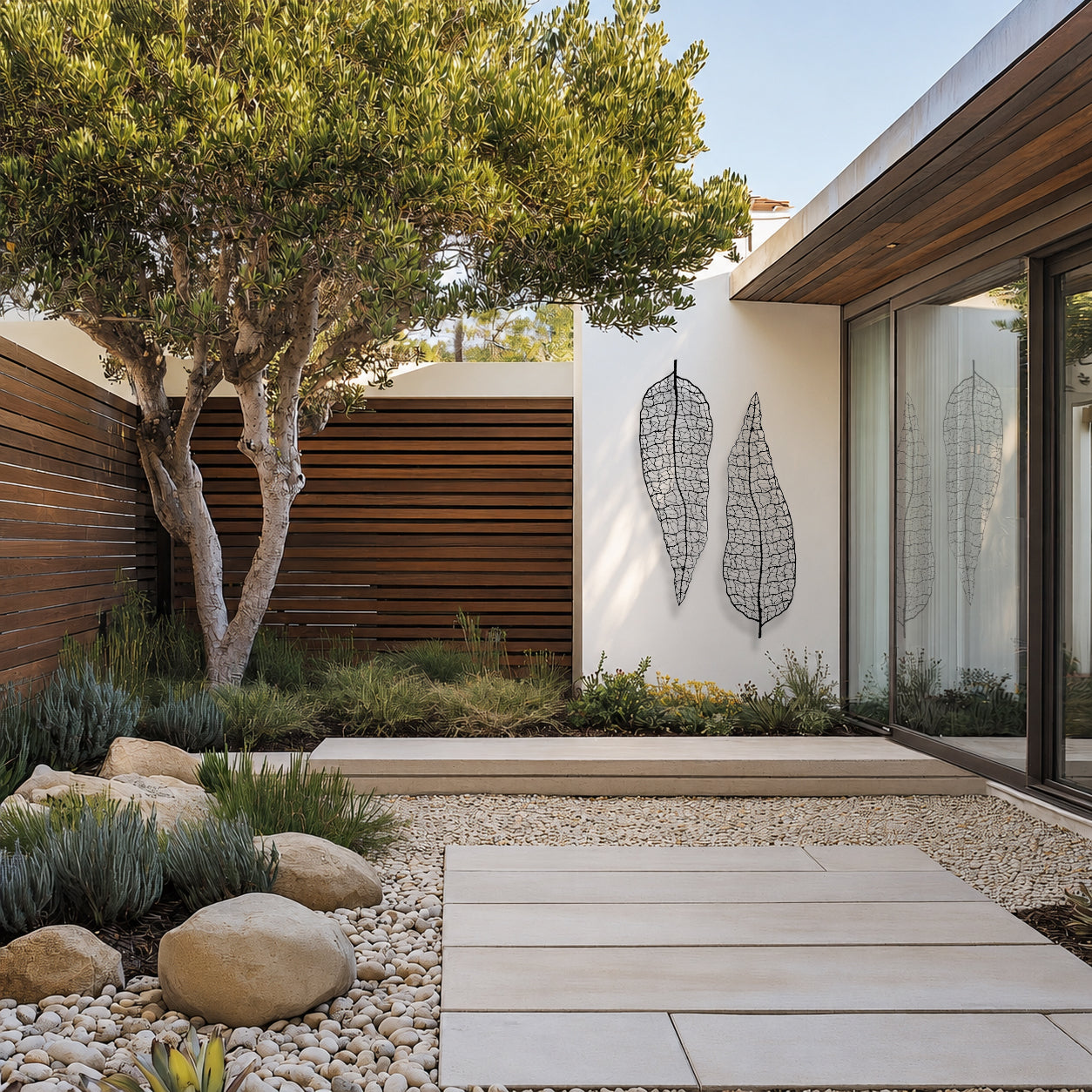 Gum Leaf Metal Wall Art