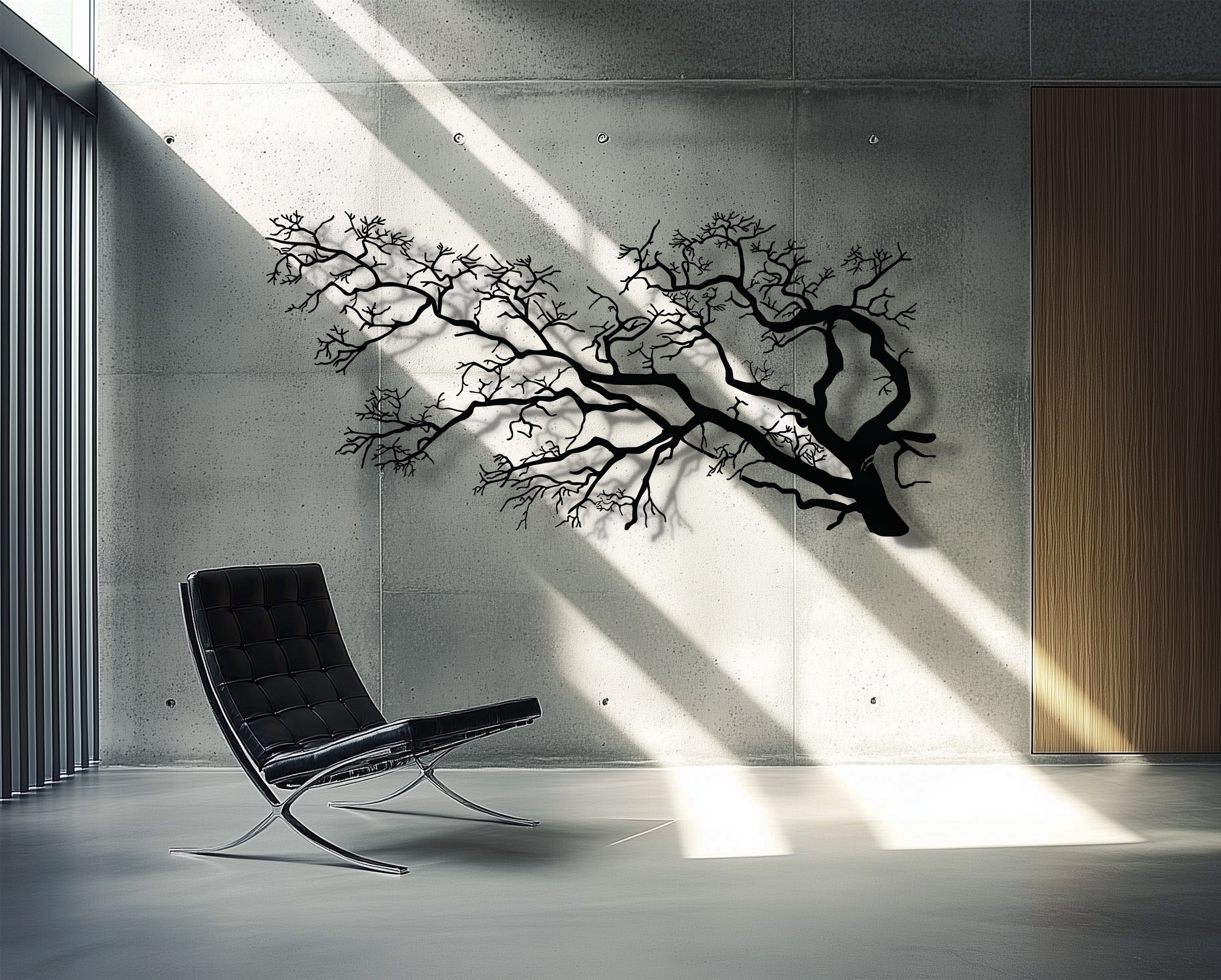 Polarised Tree Deco Metal Wall Art