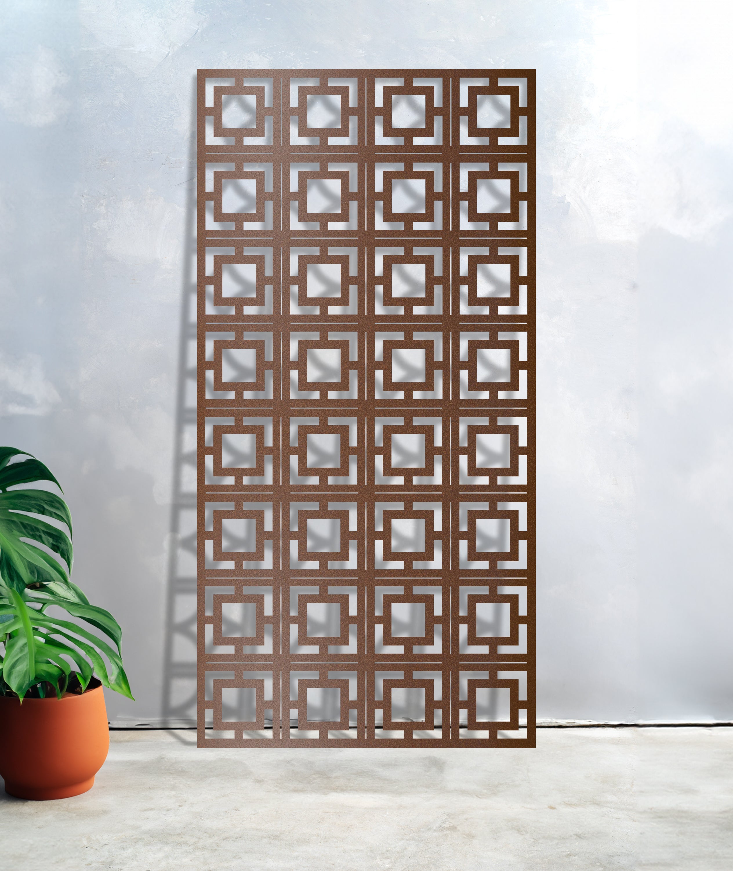 Breeze Block Square Decorative Screen | Entanglements Metal Art