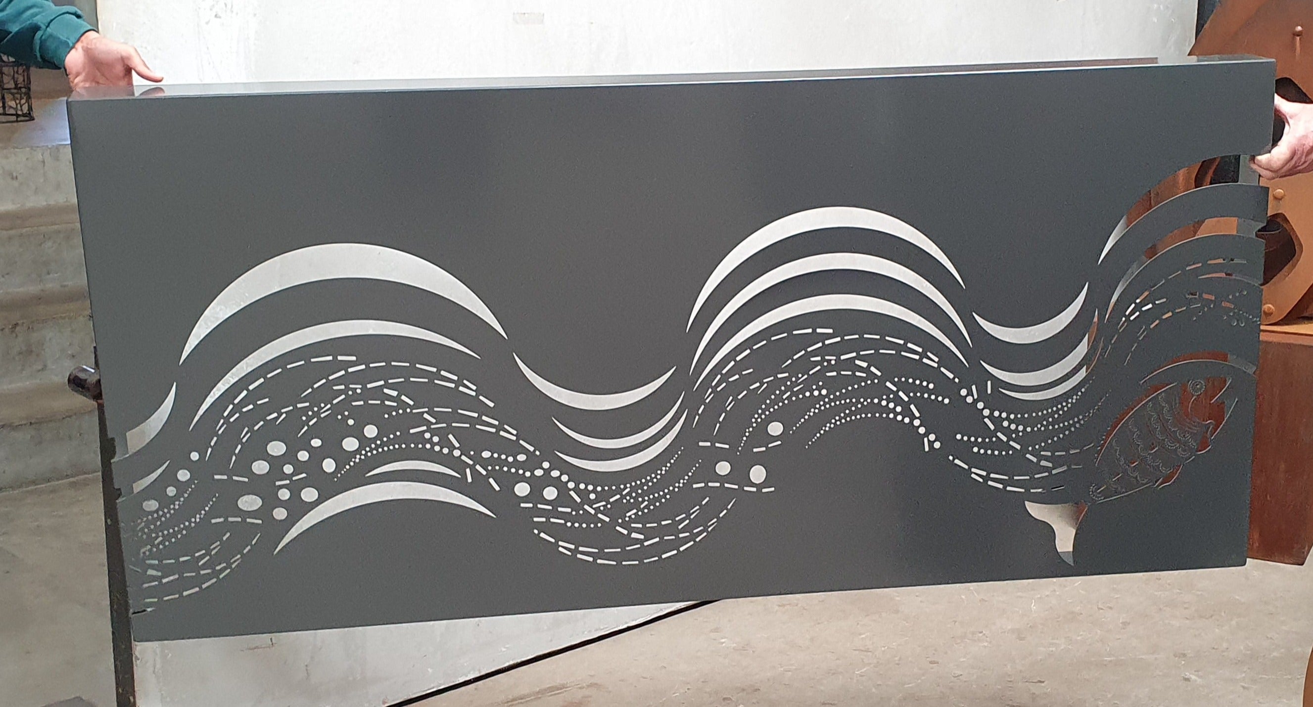 EX DISPLAY - Surfwave 1 Metal Wall Art