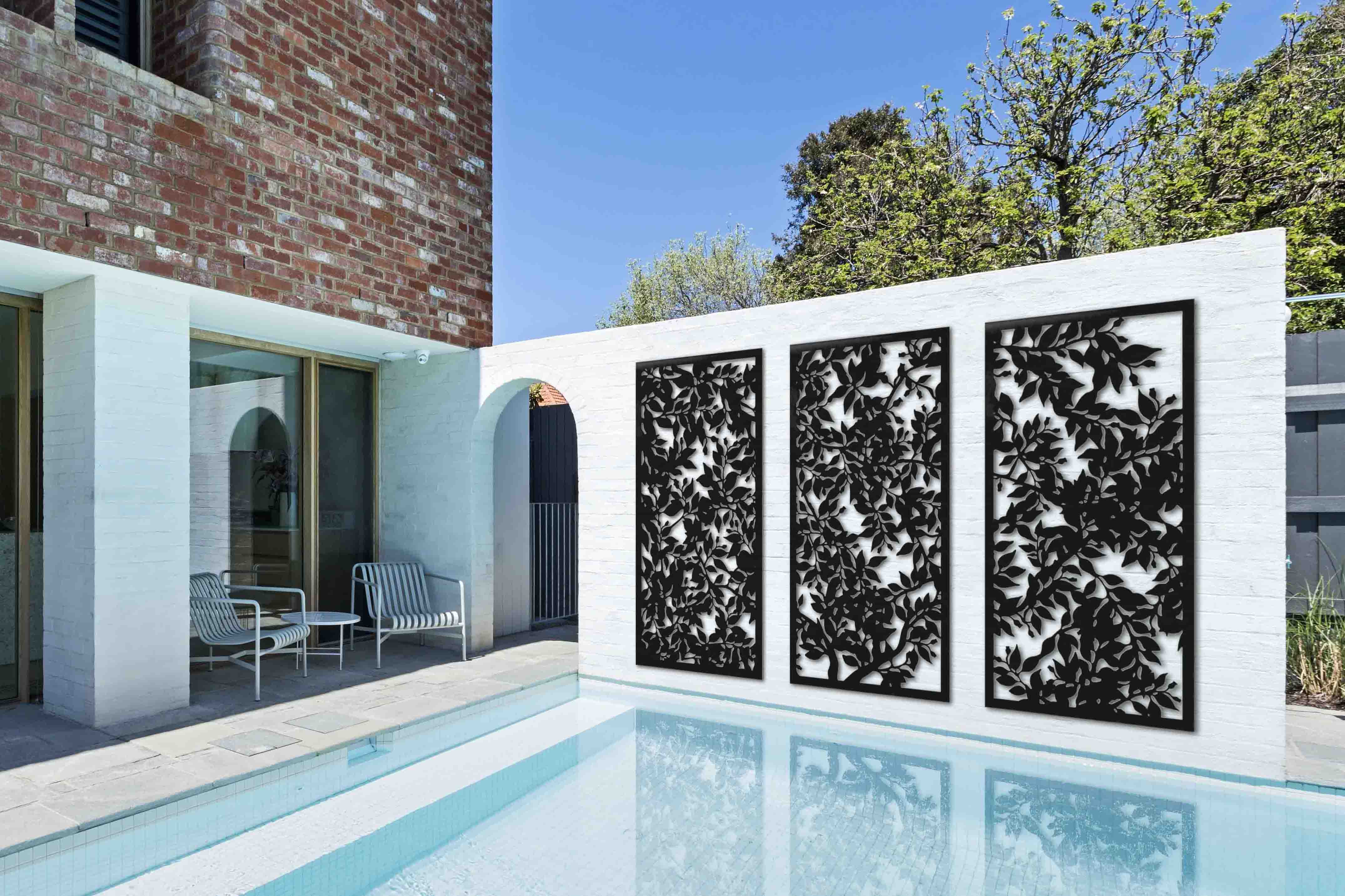 Outdoor Pool Wall Feature