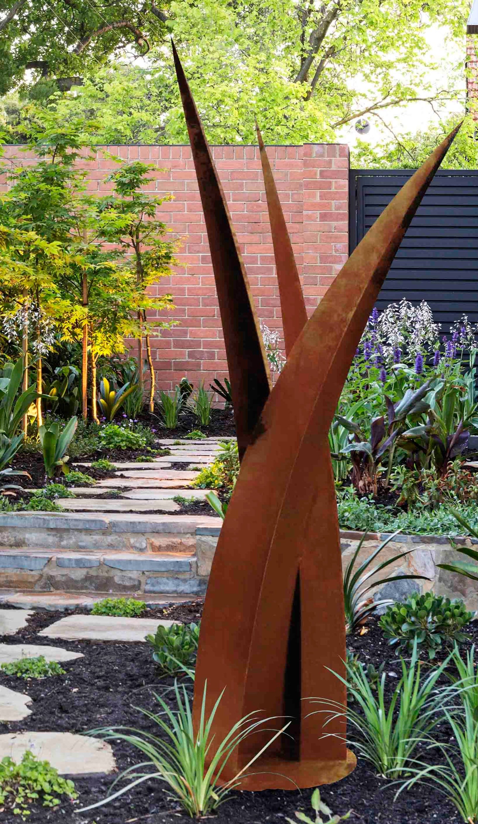 Sway Grass-large Outdoor Corten Sculpture 