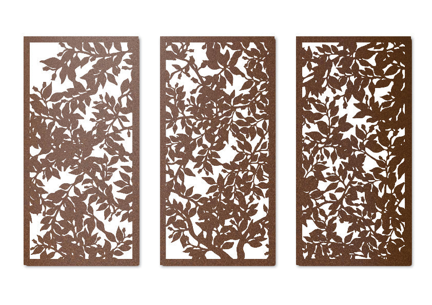 Banksia Enlarge Triptych-Privacy Screens Outdoor