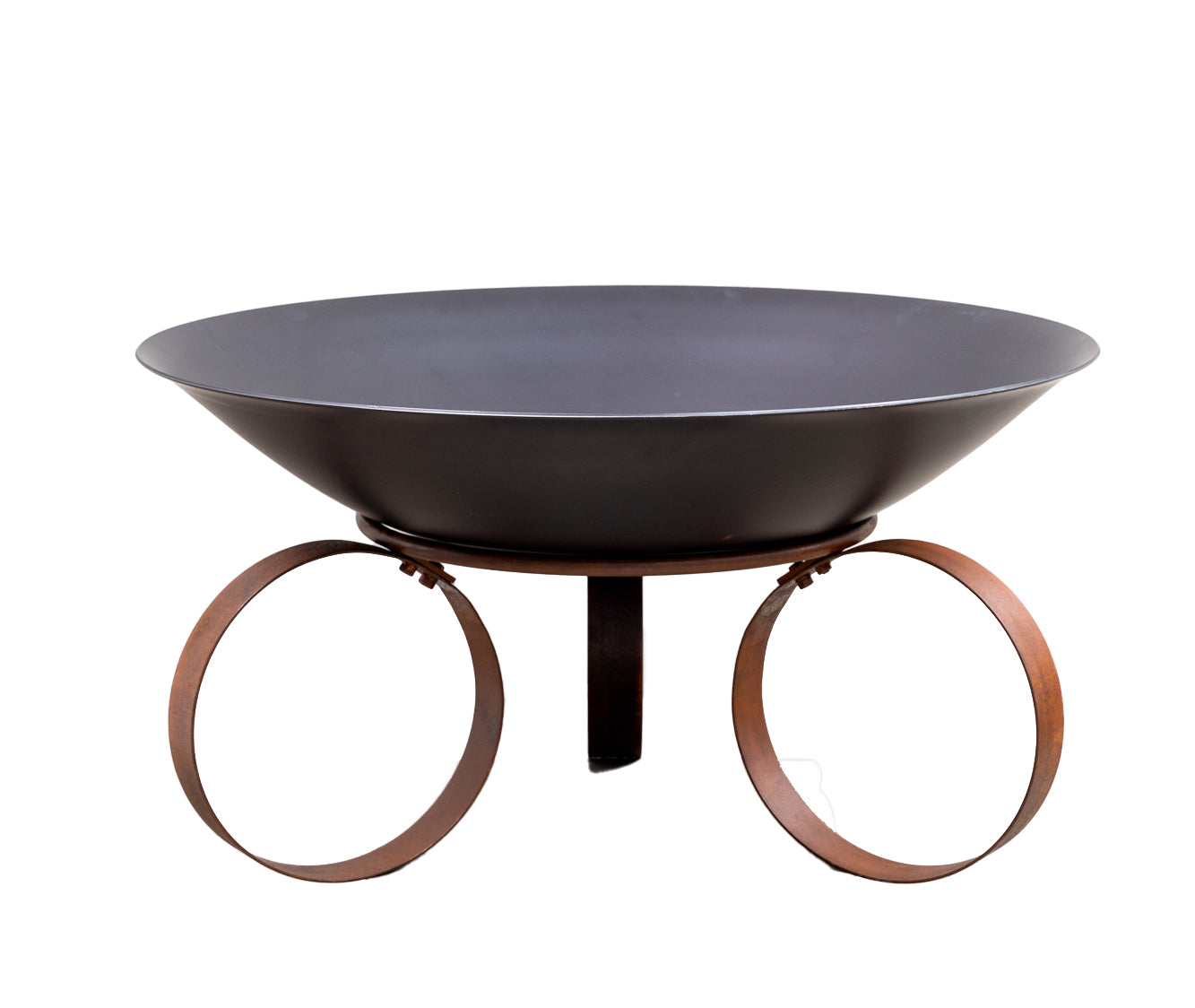 Ring Fire Pit Base and Pot Belly Black Fire Pit Bowl