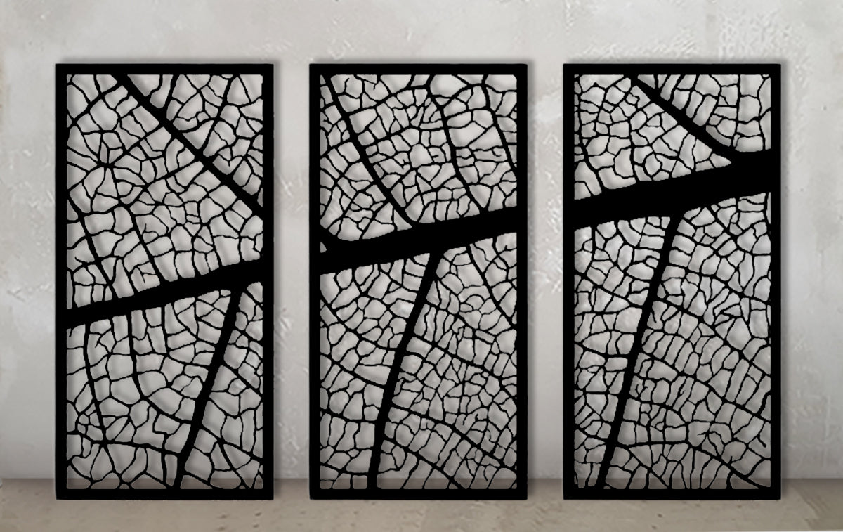 Leaf Vein Screen Triptych