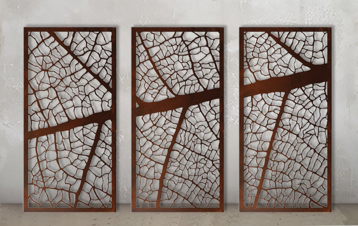 Leaf Vein Screen Triptych