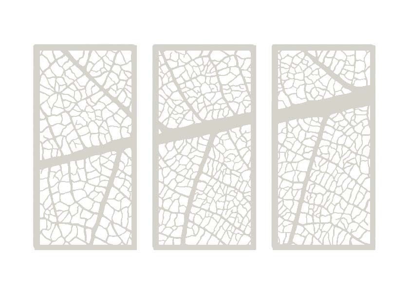 Leaf Vein Screen Triptych