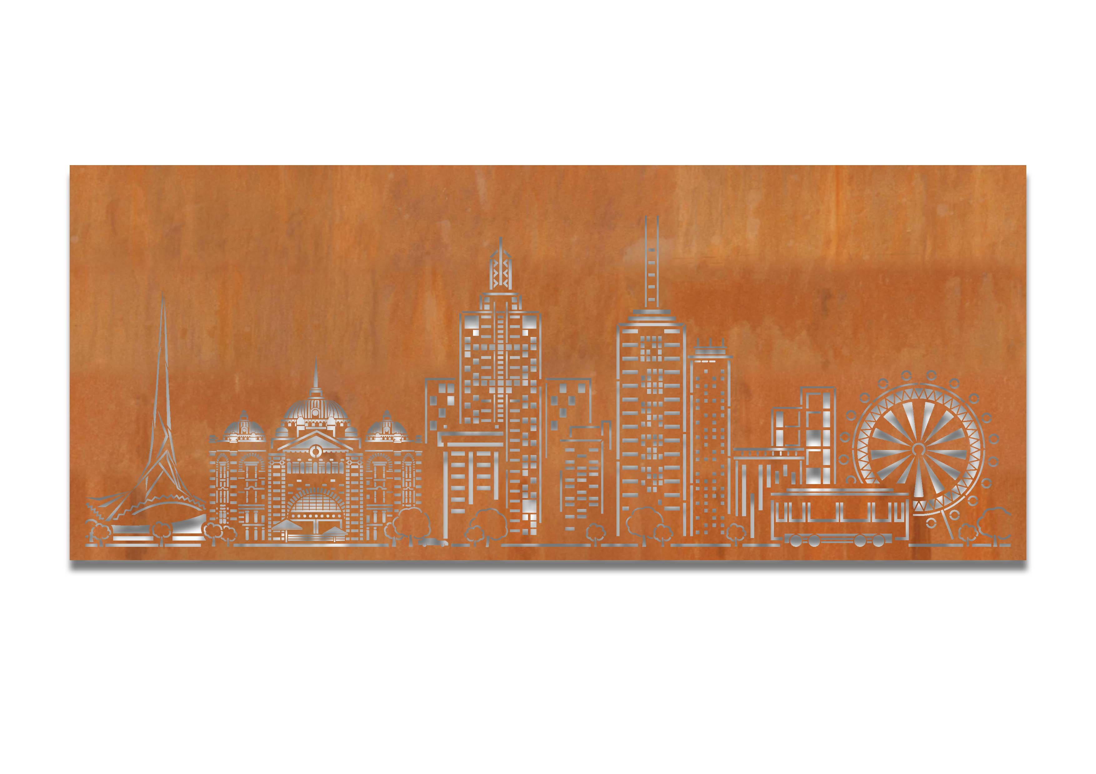 Melbourne Skyline - Metal Wall Art