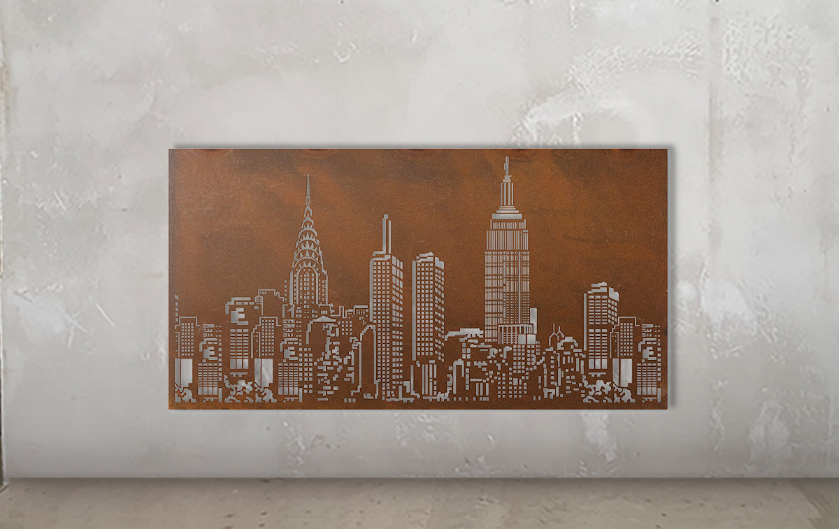 New York Skyline Metal Wall Art