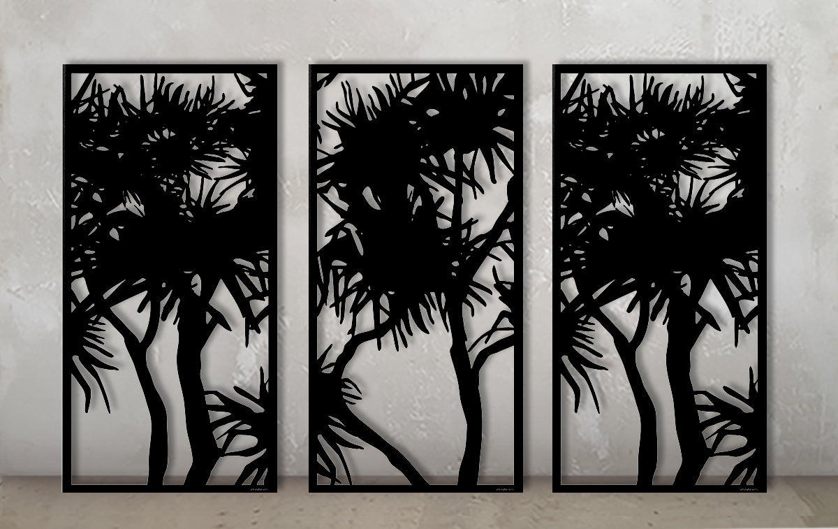 Pandanus Screen Triptych