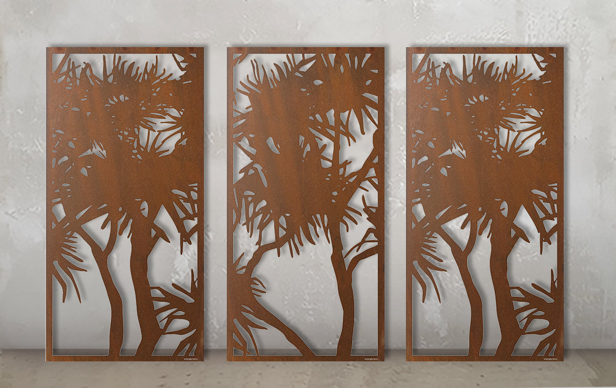 Pandanus Screen Triptych