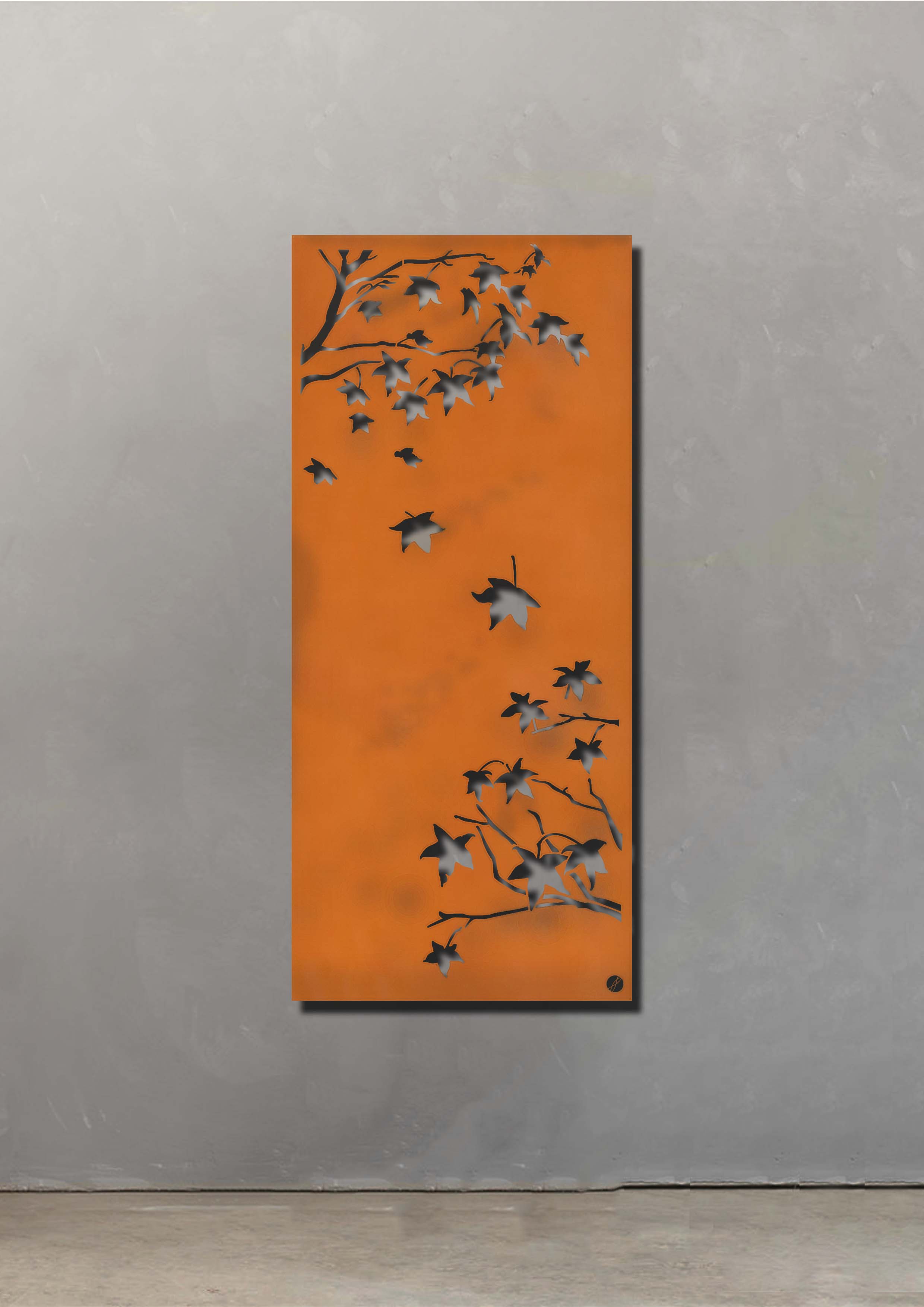 Liquid Amber Metal Wall Art