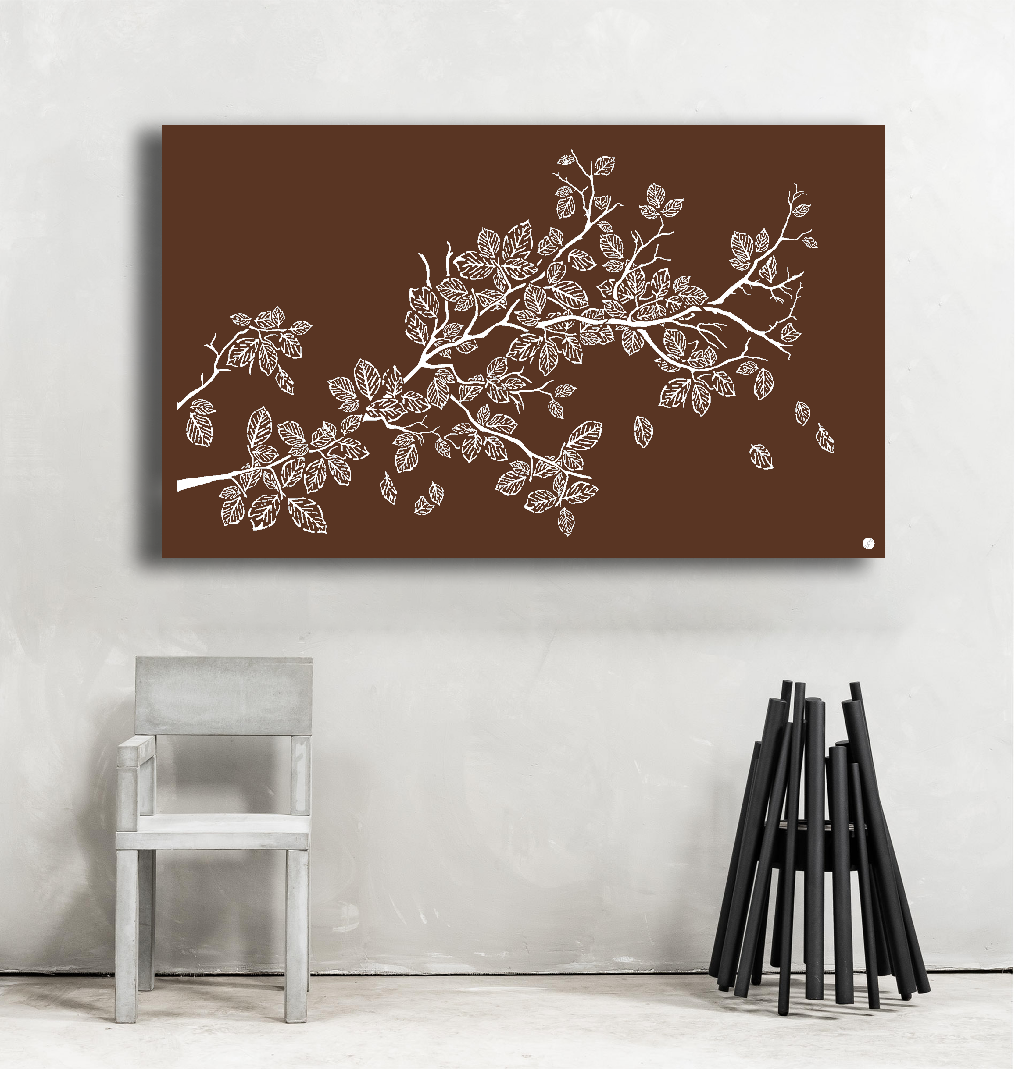 Falling Birch – Metal Wall Art