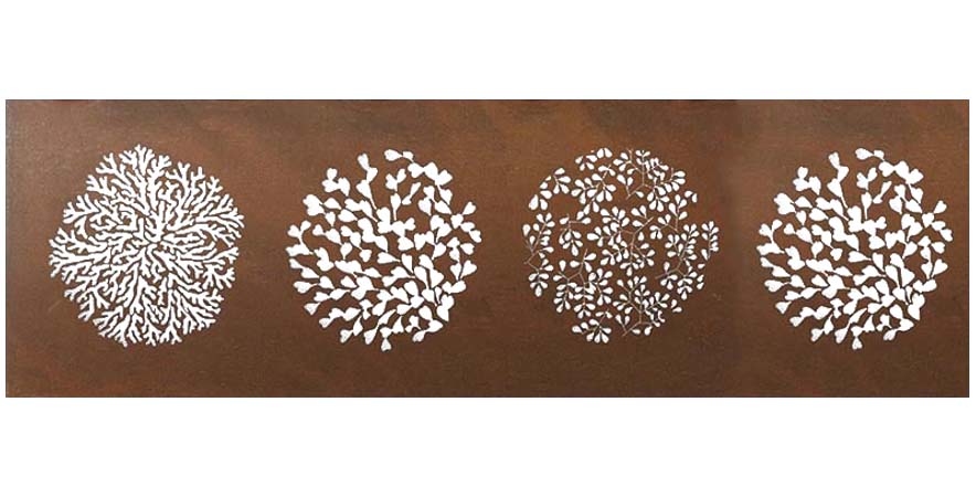 Seaweed Quad Metal Wall Art