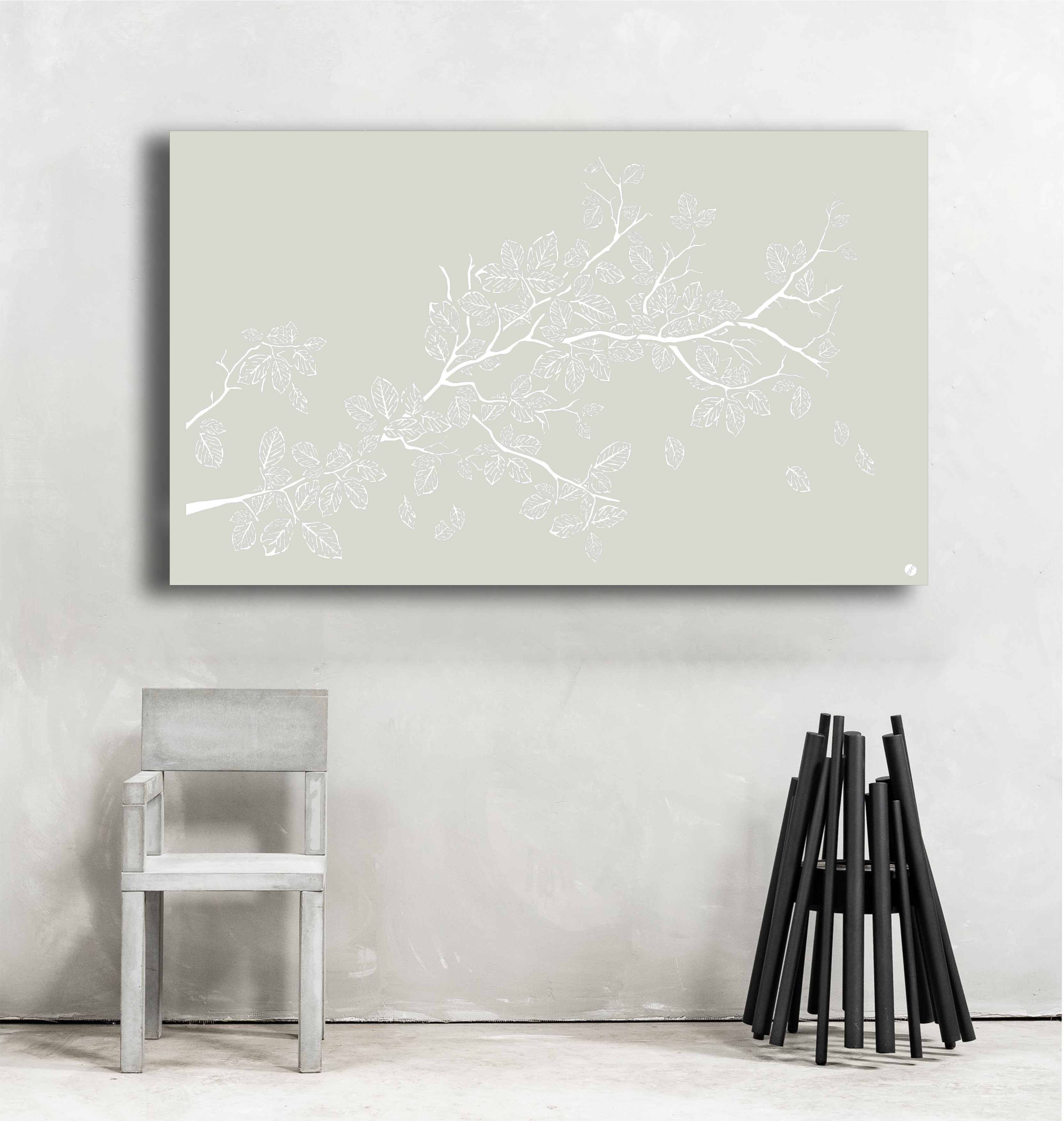 Falling Birch – Metal Wall Art