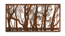 Entanglements Metal Wall Art - The Murray   Large red gum laser-cut wall art made out of corten steel, depicting the iconic red gums along the Murray River.