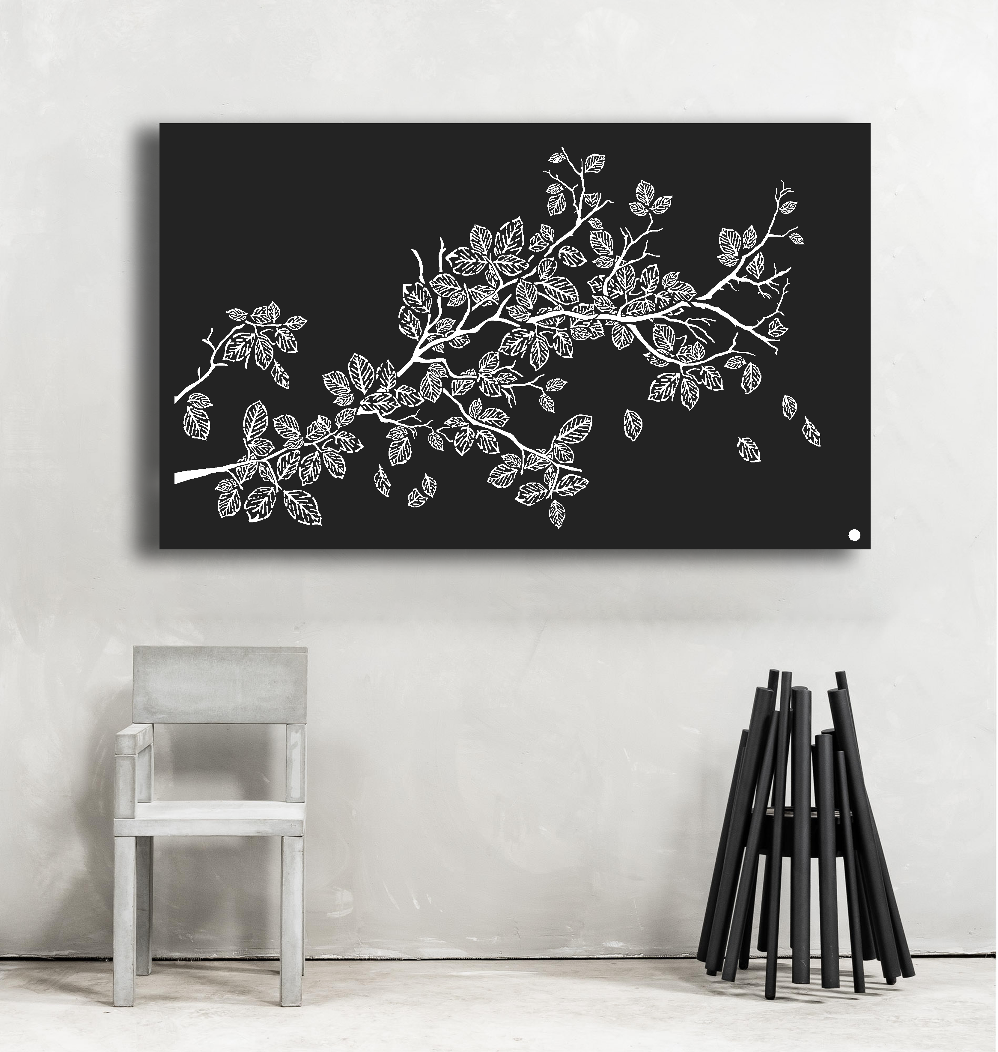 Falling Birch – Metal Wall Art