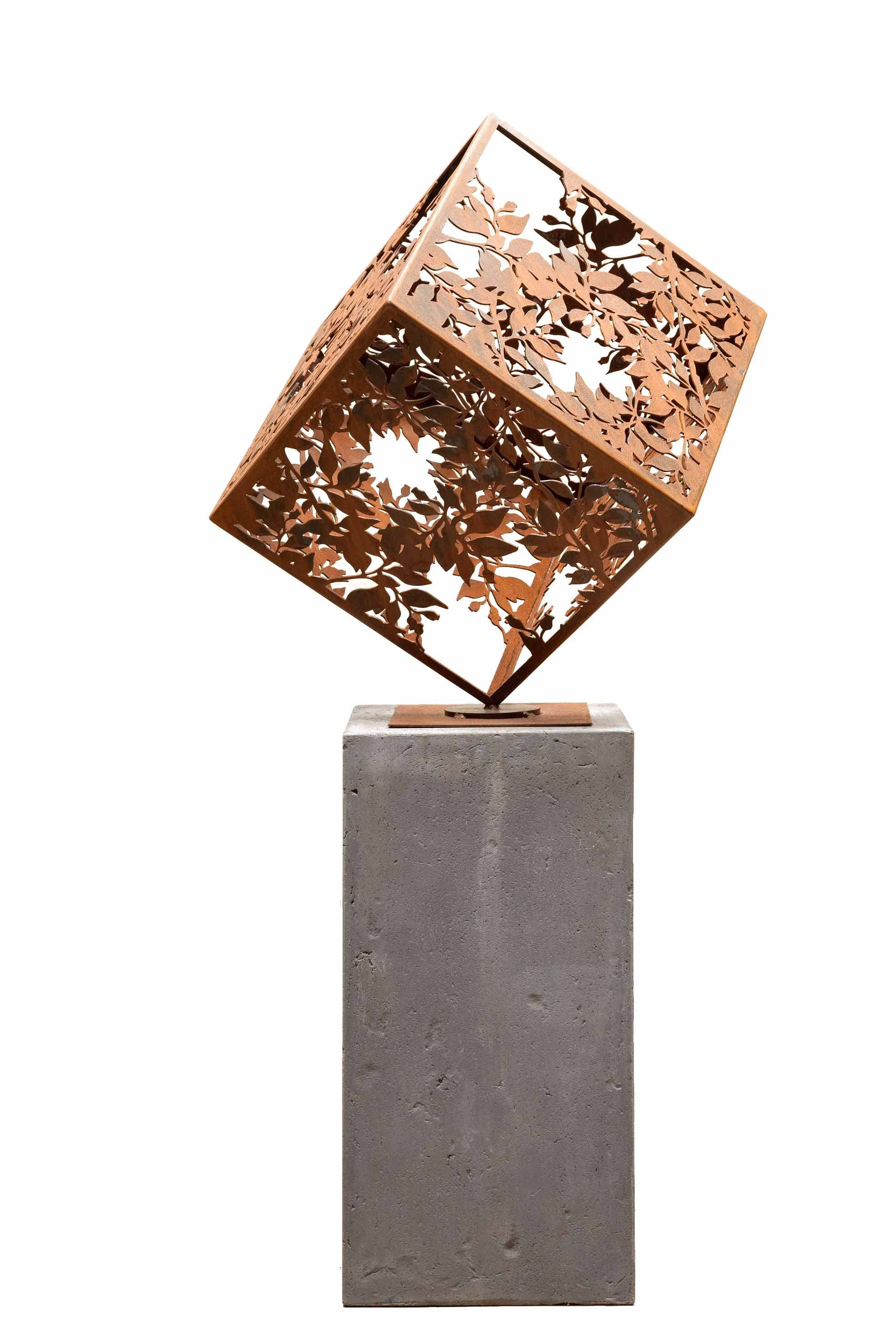 Outdoor sculpture -Autumn Cube Banksia