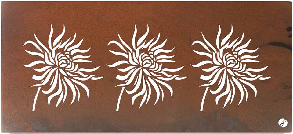 Chrysanthemum Metal Wall Art - Small