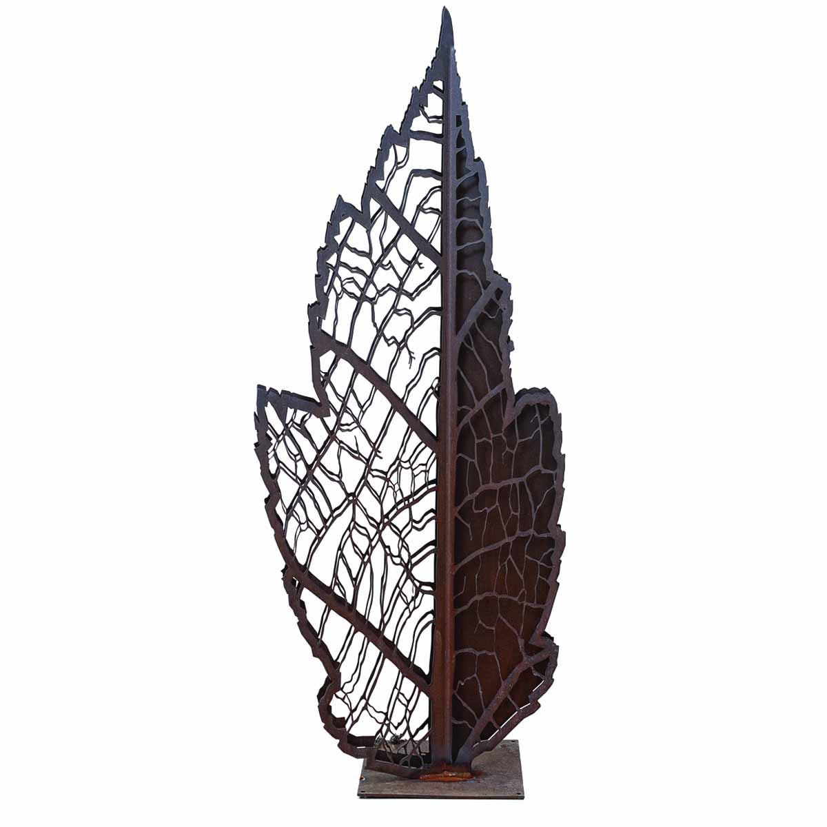 Double Leaves Fold-Outdoor Metal Sculpture