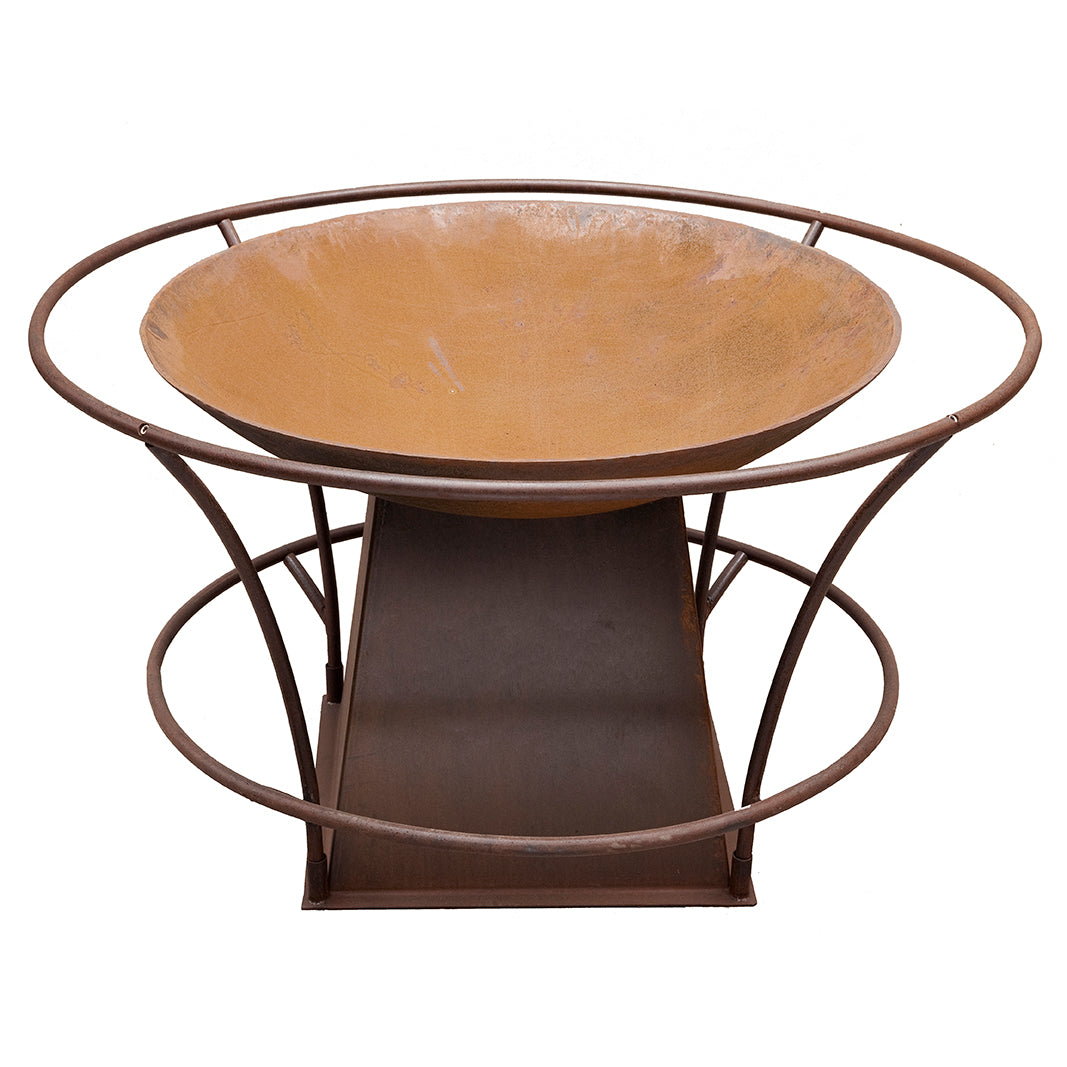 Fire Pit with Rail - Outdoor Fire Pit — Entanglements