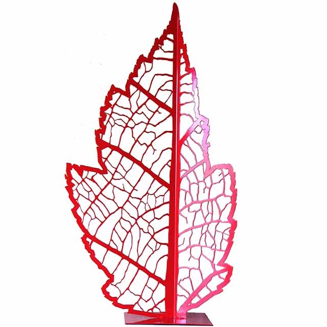 Leaf Fold-  leaf Skellington- Corten sculpture