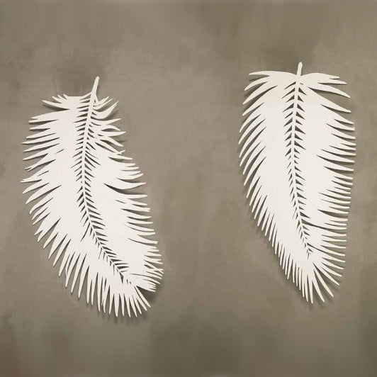 Palm Leaf Deco  (Set of 2) – Metal Wall Art