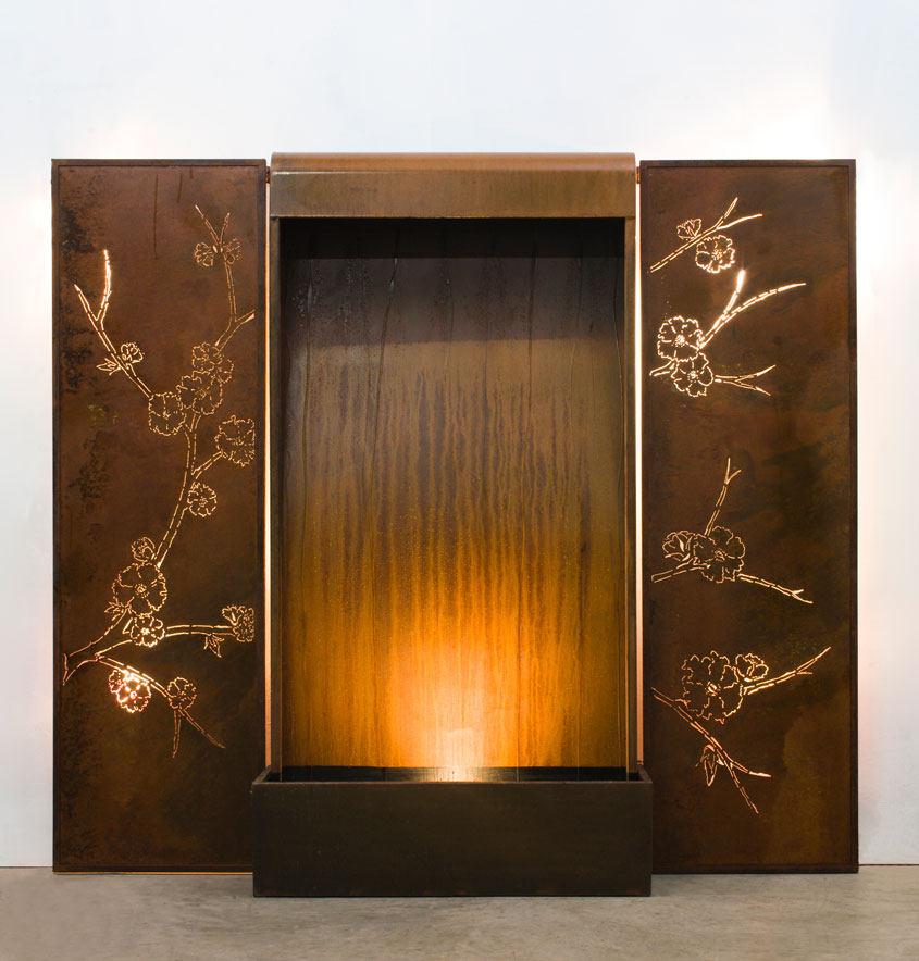 Pair of Blossom Panels – Metal Wall Art