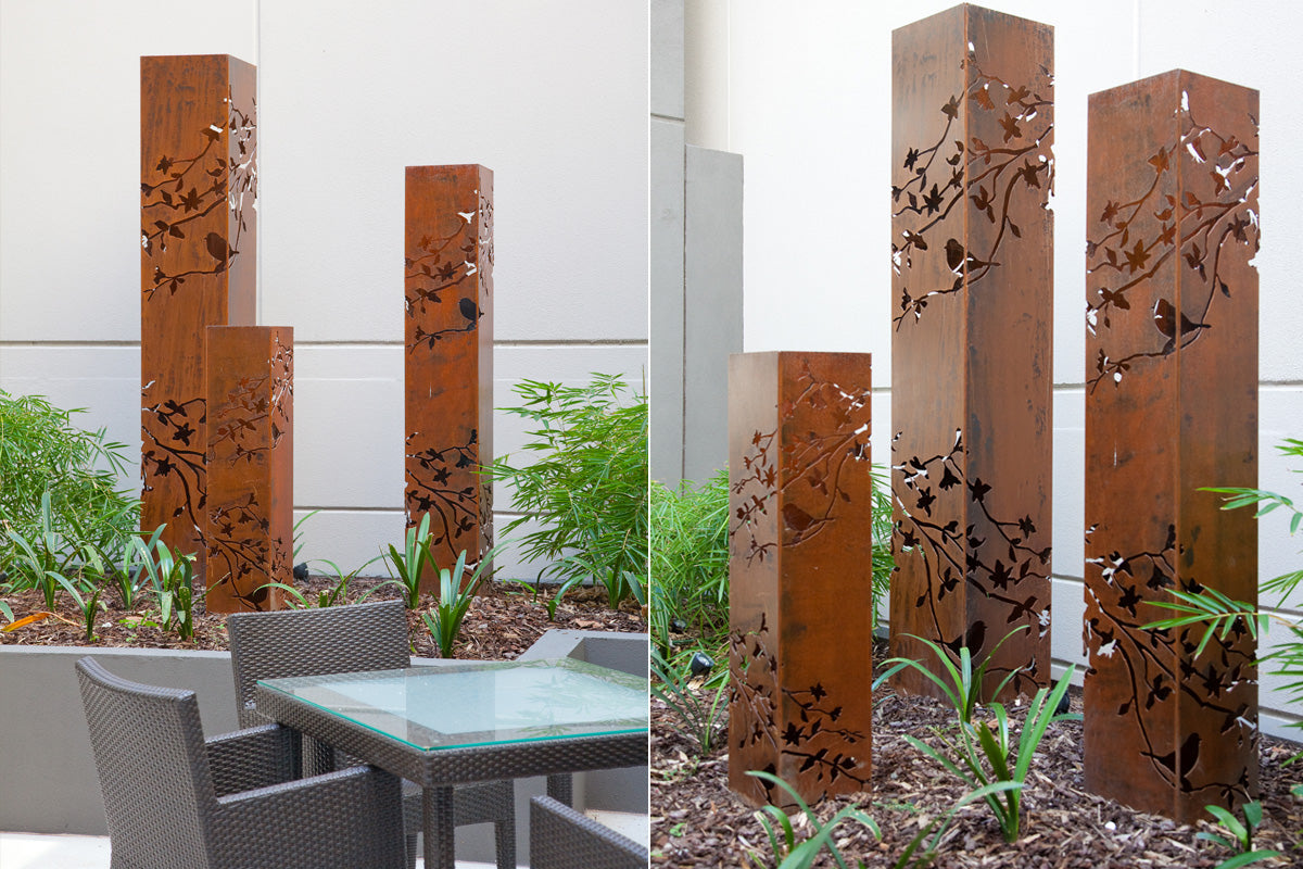 Corten steel hot sale outdoor lights
